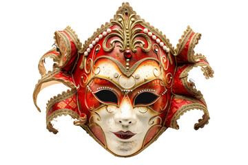 Venetian carnival mask isolated on transparent background