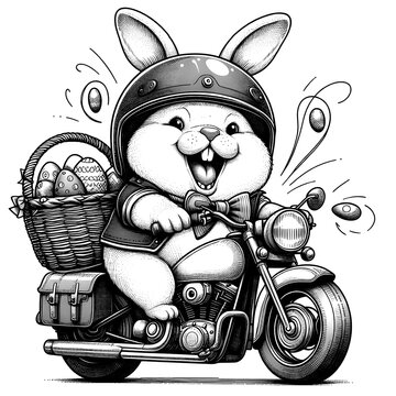 recommend clip art: Riding the Moped in Search of Easter Eggs
