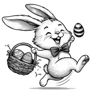 recommend clip art: Chocolate Bunny Coloring Fun