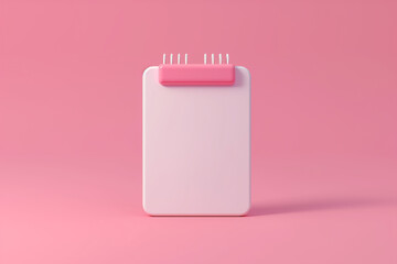 3d clipboard, work project plan concept, productivity checklist 3d icon. 3d clipboard on pink background - Ai generated