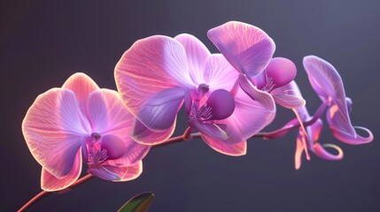 Orchid Flowers on Moody Background
