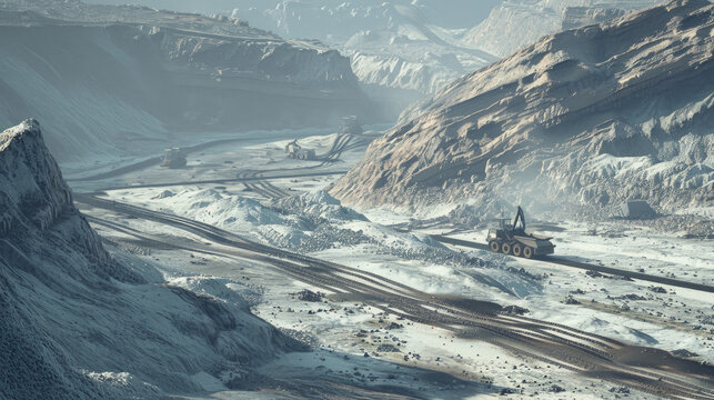 Industrial Mining Scene Overview., news, illustration, image, article, newspaper