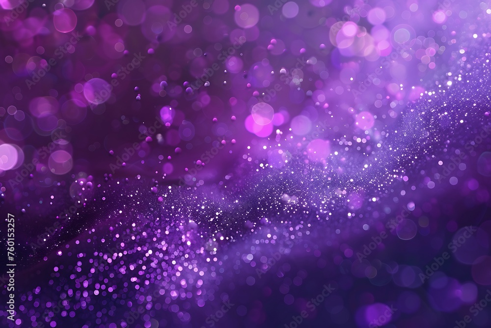 Wall mural purple tech particle bokeh background.