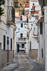 Fototapeta na wymiar Small Spanish town summer streets
