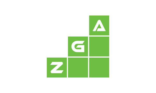 ZGA initial letter financial logo design vector template. economics, growth, meter, range, profit, loan, graph, finance, benefits, economic, increase, arrow up, grade, grew up, topper, company, scale