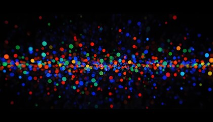 Colorful light dots in the darkness