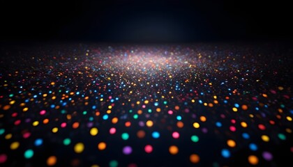 Colorful light dots in the darkness