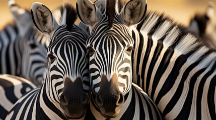 Crédence de cuisine en verre imprimé Zèbre zebra in the zoo