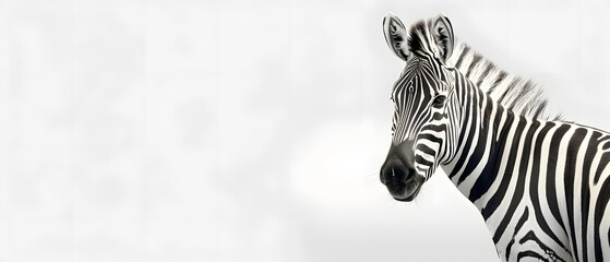 Zebra Isolated on a White Background