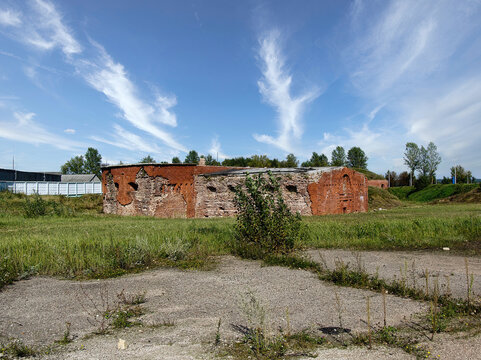 Ruins of the Bobruisk fortress (XIX century). Belarus