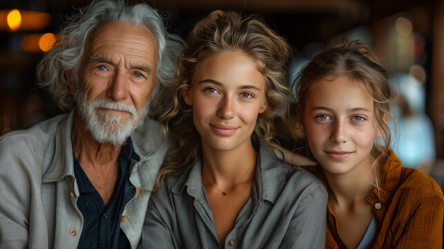 portrait of three generational small business owners