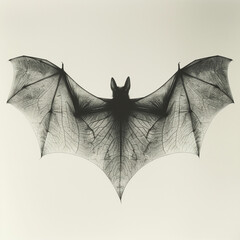 Naklejka premium Bat in mid-flight wings outstretched with a translucent gradient effect