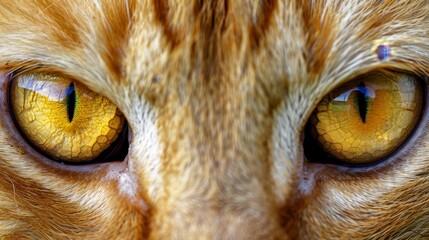 Intense gaze of cat s close up face conveys emotion, emphasizing pet and lifestyle theme