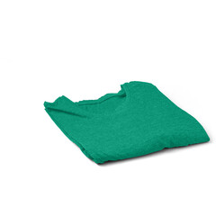 Creative fashionable green t shirt isolated on plain background , suitable for clothing element project.