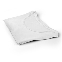 Creative fashionable white t shirt isolated on plain background , suitable for clothing element project.