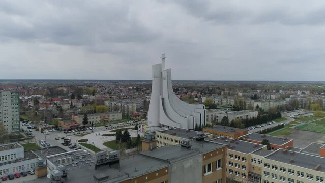 Beautiful Church Mielec Aerial View Poland
