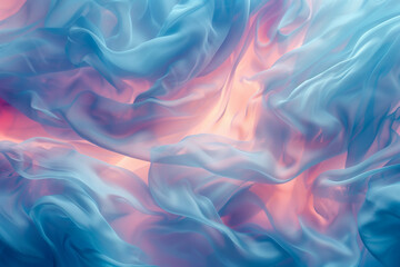 Obraz premium Flowing Fabric in Pink and Blue Hues