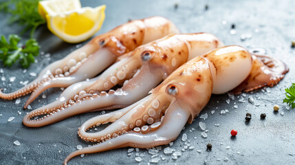 Fresh squids octopus or cuttlefish, for seafood