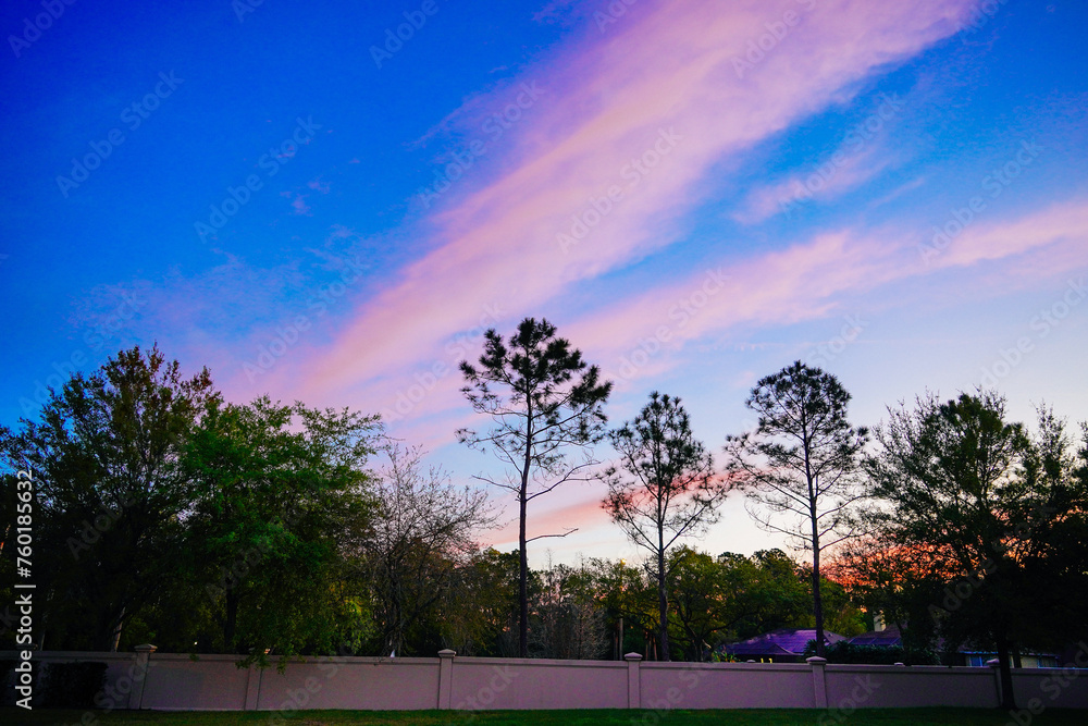 Poster beautiful florida communit sun rise