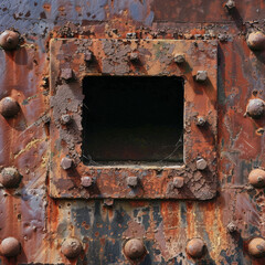 Rust Iron Enclosure Opening