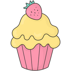 illustration of a cupcake