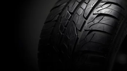 Foto op Canvas Tyre profile background, tire profile, rubber, wheel, car wallpaper © Markus