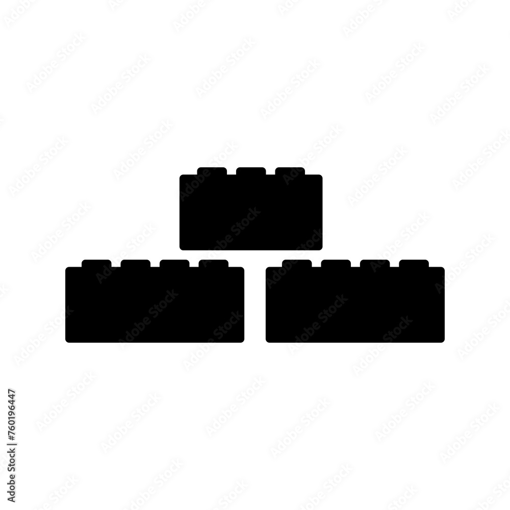 Poster building block icon simple flat vector illustration on white background..eps