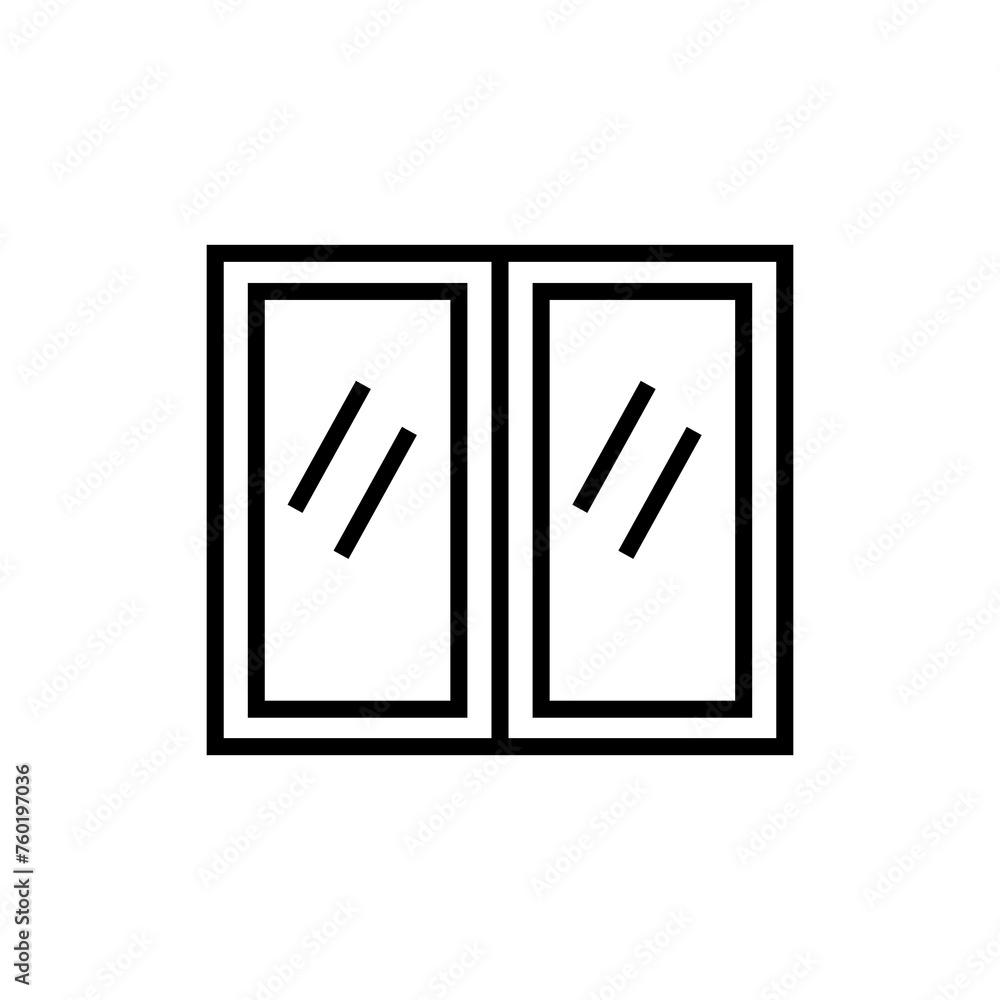 Poster window icon simple flat vector illustration on white background..eps