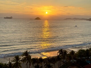 sunset on the beach © alberto