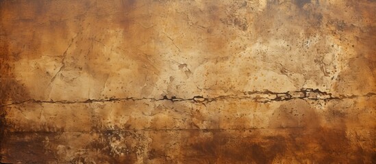 A close up of a rectangular piece of brown paper, resembling wood flooring. The natural landscape art features beige grass and hardwood textures