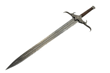 Old Sword Isolated on a Transparent Background.