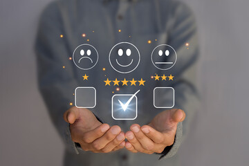 Customers rate service provider satisfaction through the application. The service experience in the...