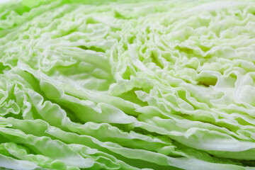 Fototapeta premium Fresh Chinese cabbage as background, closeup view