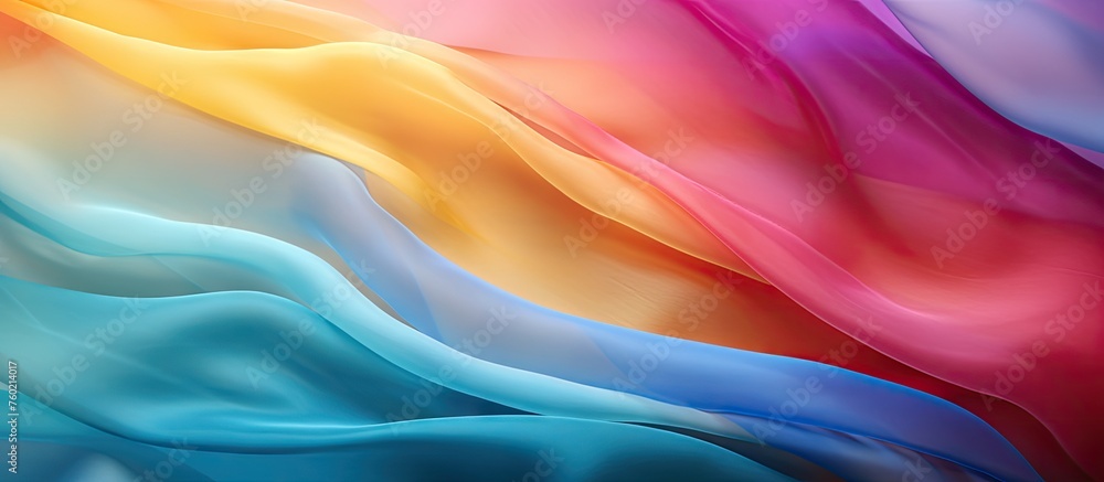 Canvas Prints Vivid Abstract Background of Dynamic Colorful Fabric in Fluid Motion