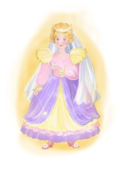 Fototapeta premium little princess in a dress