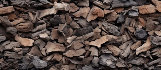 Rustic Wooden Chips Heap - Organic Texture Background for DIY Crafts