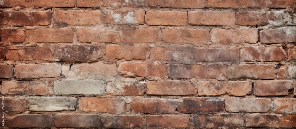 Poster rustic brick wall background texture in urban building structure design