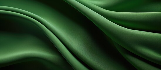 Obraz premium Elegant Drapery of Lush Green Silk Fabric Texture for Luxurious Home Décor and Fashion Design