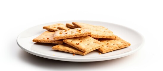 Abstract Cracked Plate on White Background, Symbol of Fracture and Impermanence