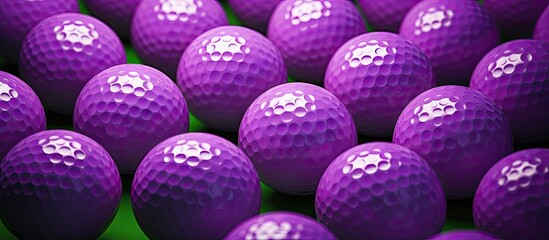 Vibrant Purple Golf Balls Artwork on Canvas - Sporty Wall Decor Inspiration by Allana