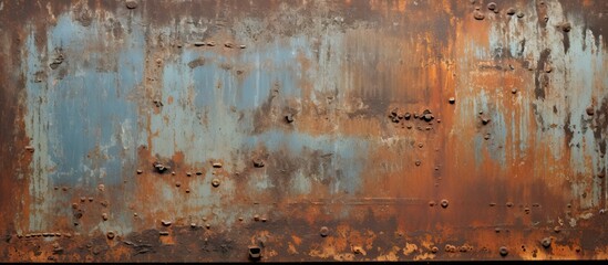 Weathered Rusty Metal Texture - Vintage Grungy Background in Industrial Style