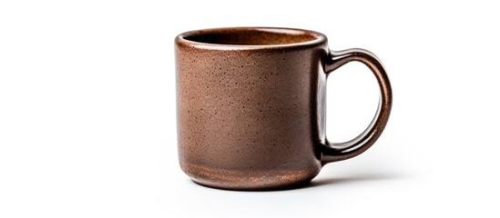 Warmth in Simplicity: Rustic Brown Ceramic Coffee Mug with Handle