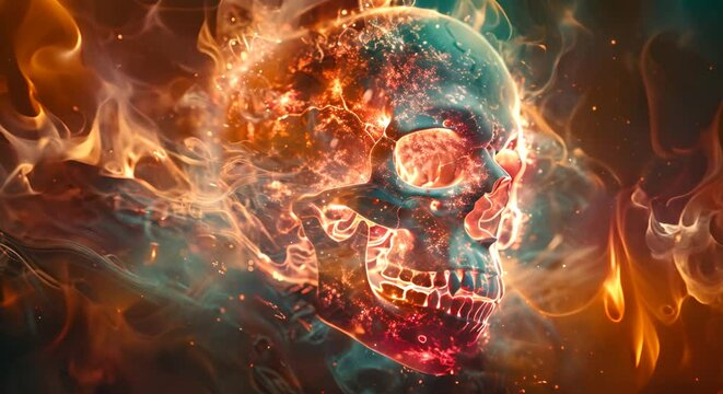 Telepathic waves emanating from a crystal skull