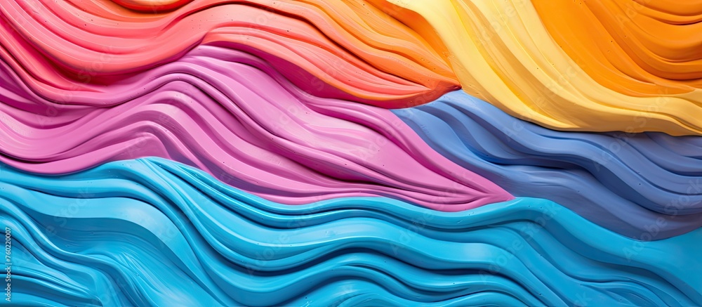 Poster vibrant and whimsical multicolored abstract artistic background with dynamic patterns and textures