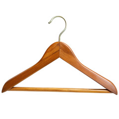 Wooden hanger. isolated on transparent background.