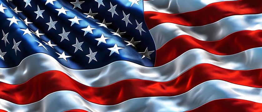 american flag for memorial or independent day 4th  of july