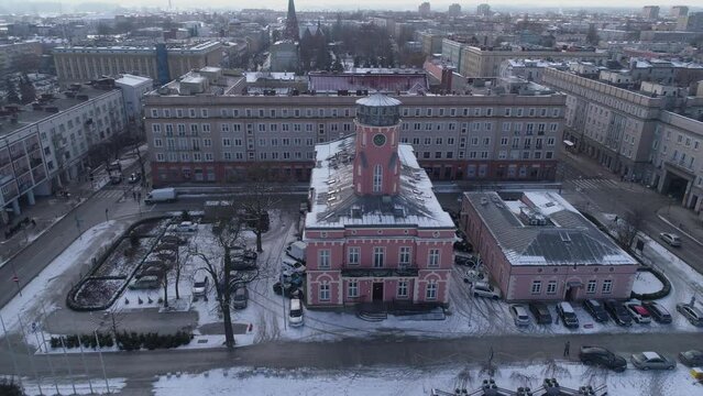 Beautiful Museum Council Square Czestochowa Aerial View Poland