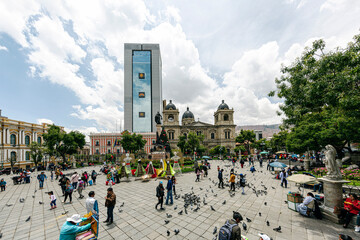 Plaza Murillo, La Paz, Bolivia - obrazy, fototapety, plakaty