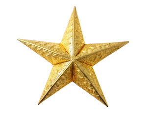 Obraz premium Gold Christmas star. isolated on transparent background.