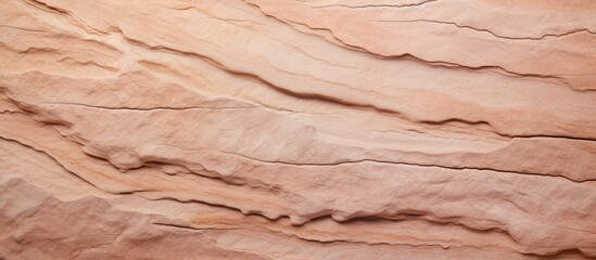 Naklejka premium A close up of hardwood plywood with a brown bedrock formation resembling a marble texture. The beige landscape outcrop adds depth to the flooring